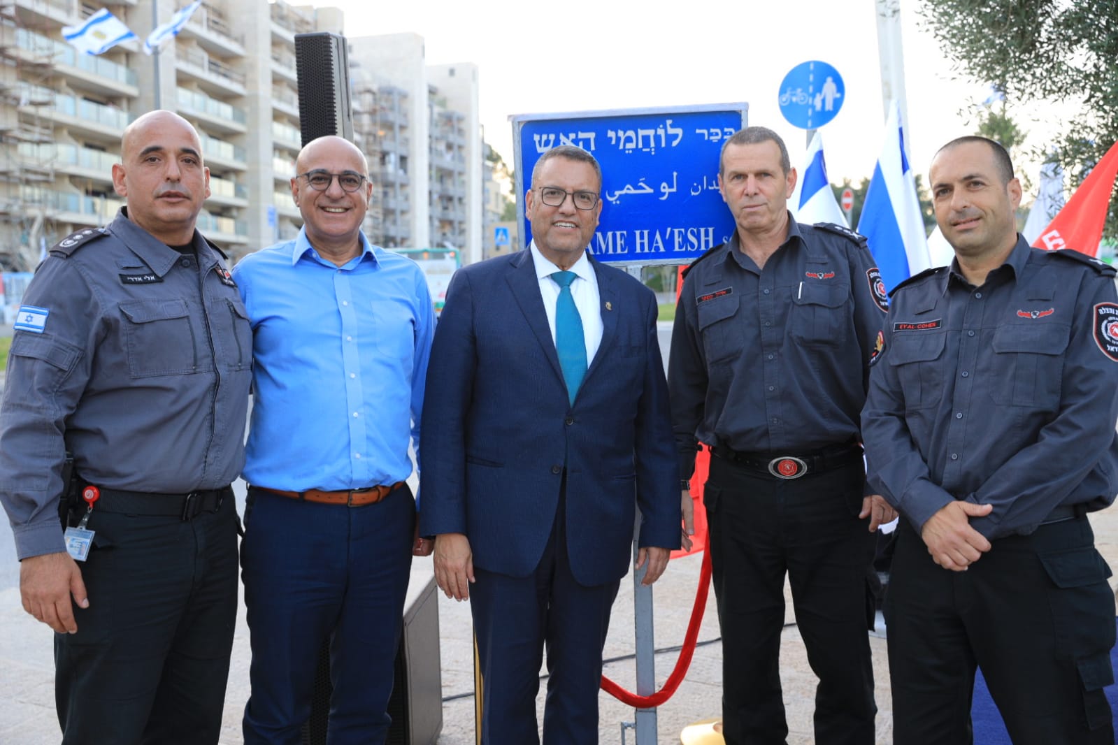 כאות הוקרה על פועלם: נחנכה "כיכר לוחמי האש" בירושלים
