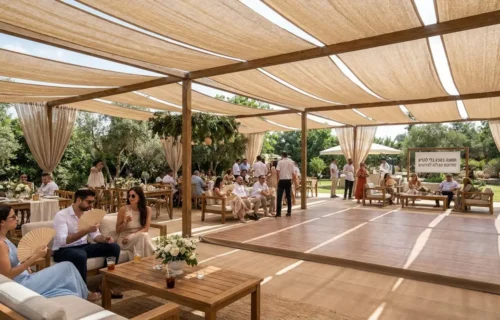 חתונה בטבע בלי להזיע – איך פתרונות הצללות לאירועים מצילים את חגיגות הקיץ הישראלי